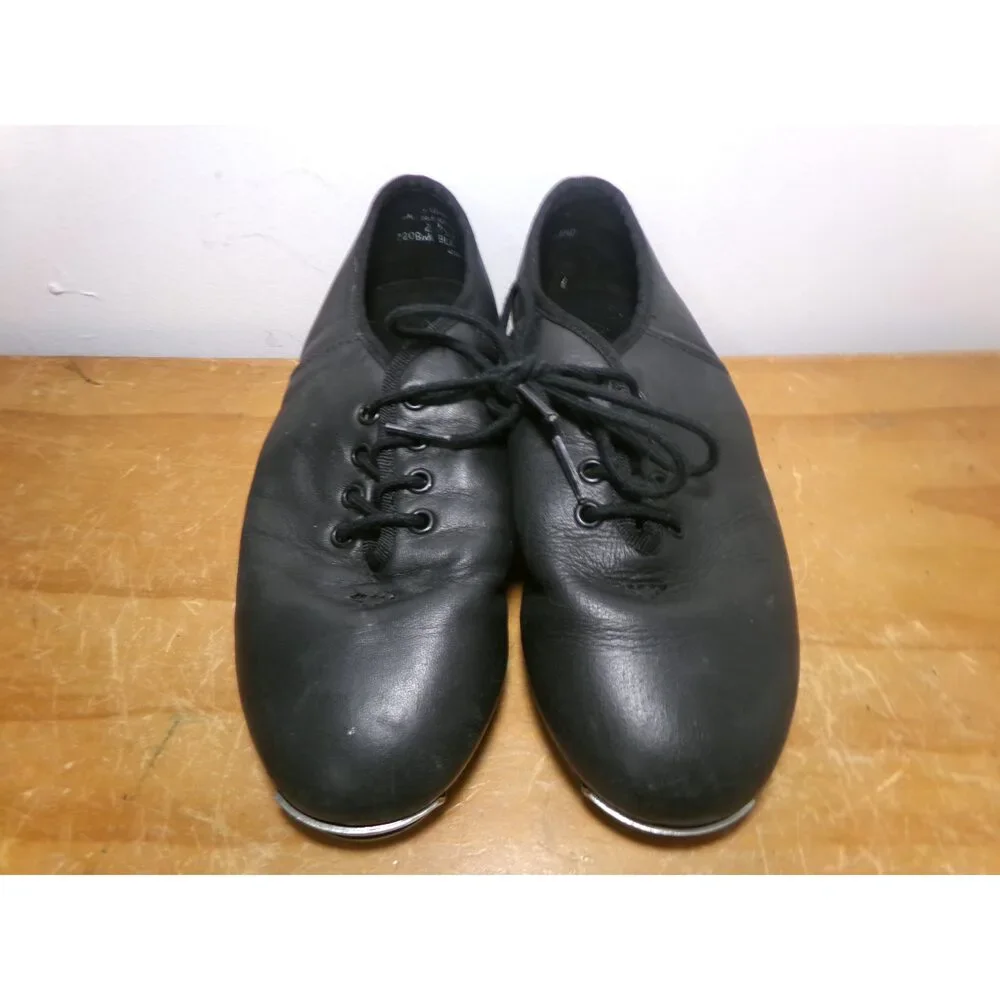 Pre-Owned Dance Split Sole Buck Clogging Shoes Dancing Fair Kids 2.5M Black Oxf